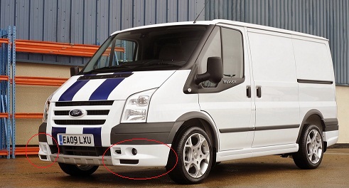 Ford transit sport van Front bumper corner
